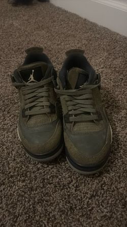 Size 5.5 Air Jordan 4 Olive Green Sneakers