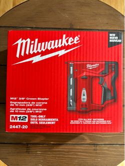 M12 12-Volt Lithium-Ion Cordless 3/8 in. Crown Stapler (Tool-Only)