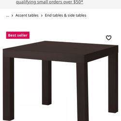 Black Side Table (IKEA LACK)