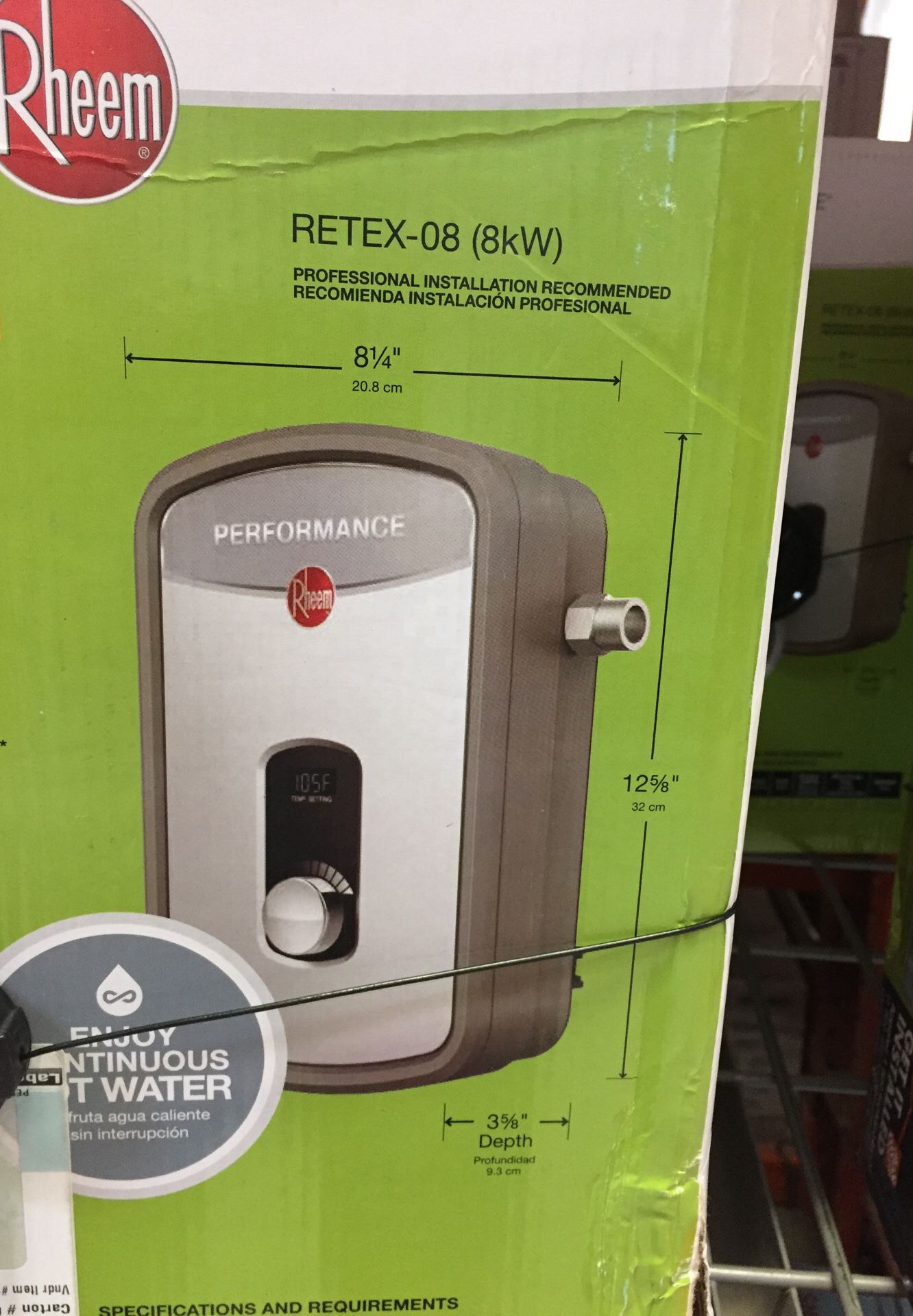Rheem/ electric tankless water heater