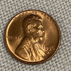 Shiny 1956d Penny. In Good Condition