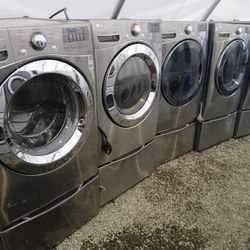 Lg Washer And Dryer Set Electric Lavadora Y Secadora 30-day Warranty 