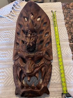vintage hand-carved Filipino mask