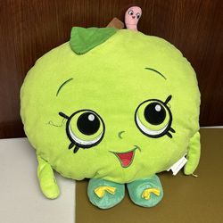 Shopkins stuffed pillow green Apple shaped