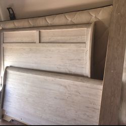 Real White Wood Queen/Full Bedframe