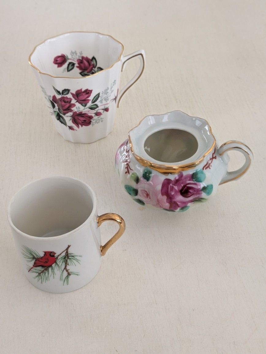 Lot of 3 Vintage Porcelain China Pieces~Sold Together