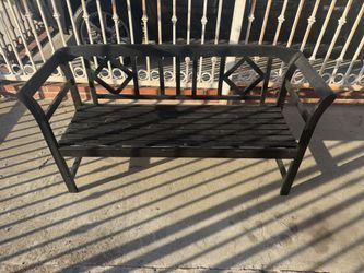 Wood black bench