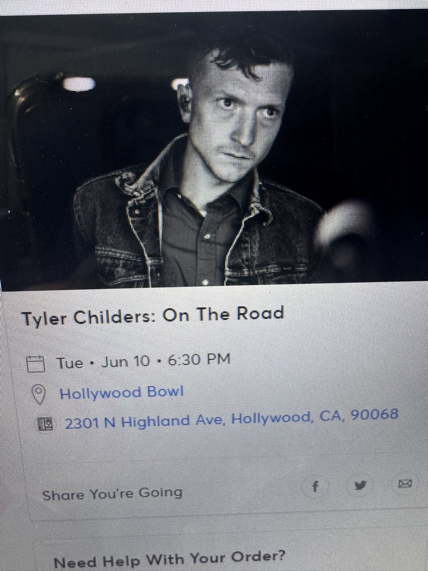 Tyler Childers Concert June 10 Hollywood Bowl