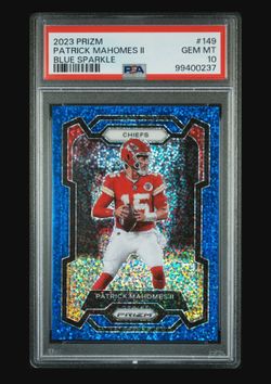 2023 prizm patrick mahomes blue sparkle /96
