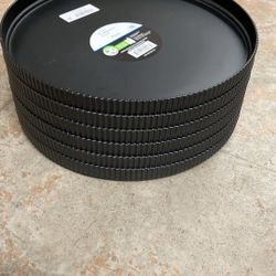 Black Eco-Friendly Recycled Plastic Dinner Plate, 10-Inch, New (6)