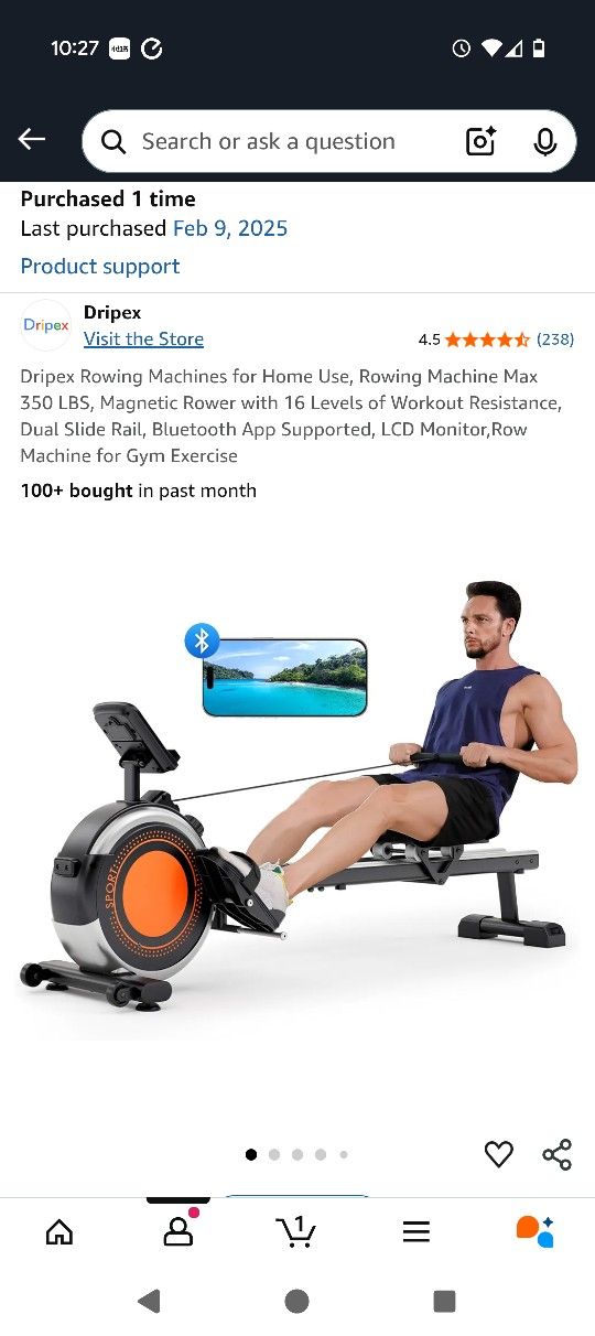 Rowing Machine, Bought With $199