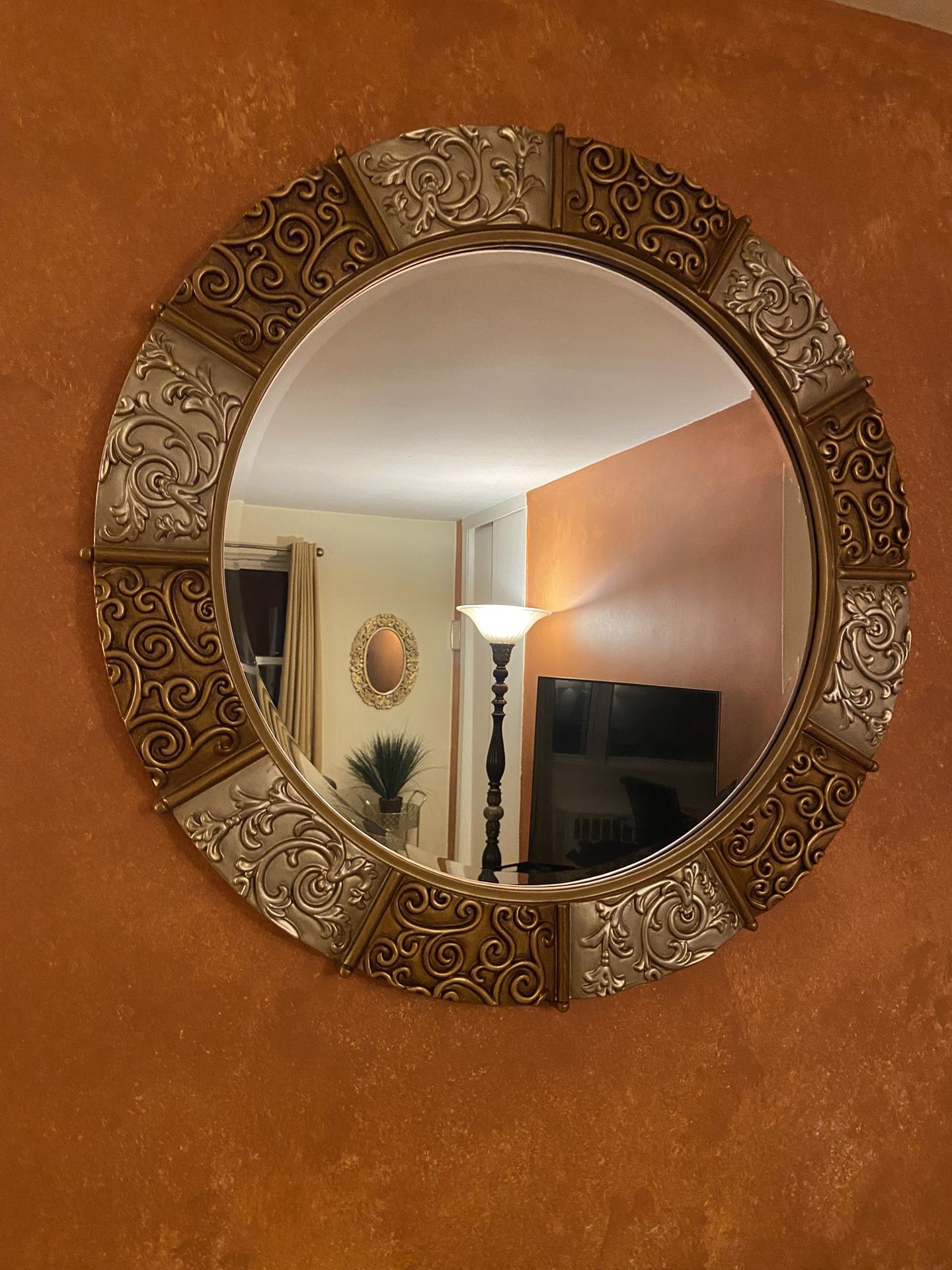 Mirror Raymor And Flanagan Gold And Bronze Detail