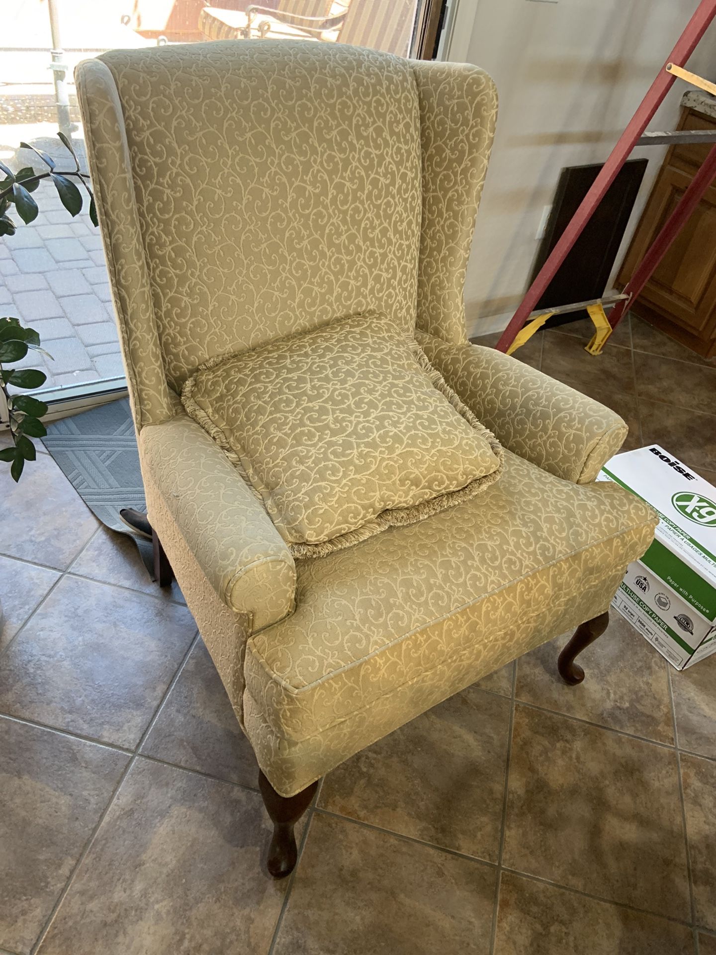 Thomasville Wingback Chair W/Pillow