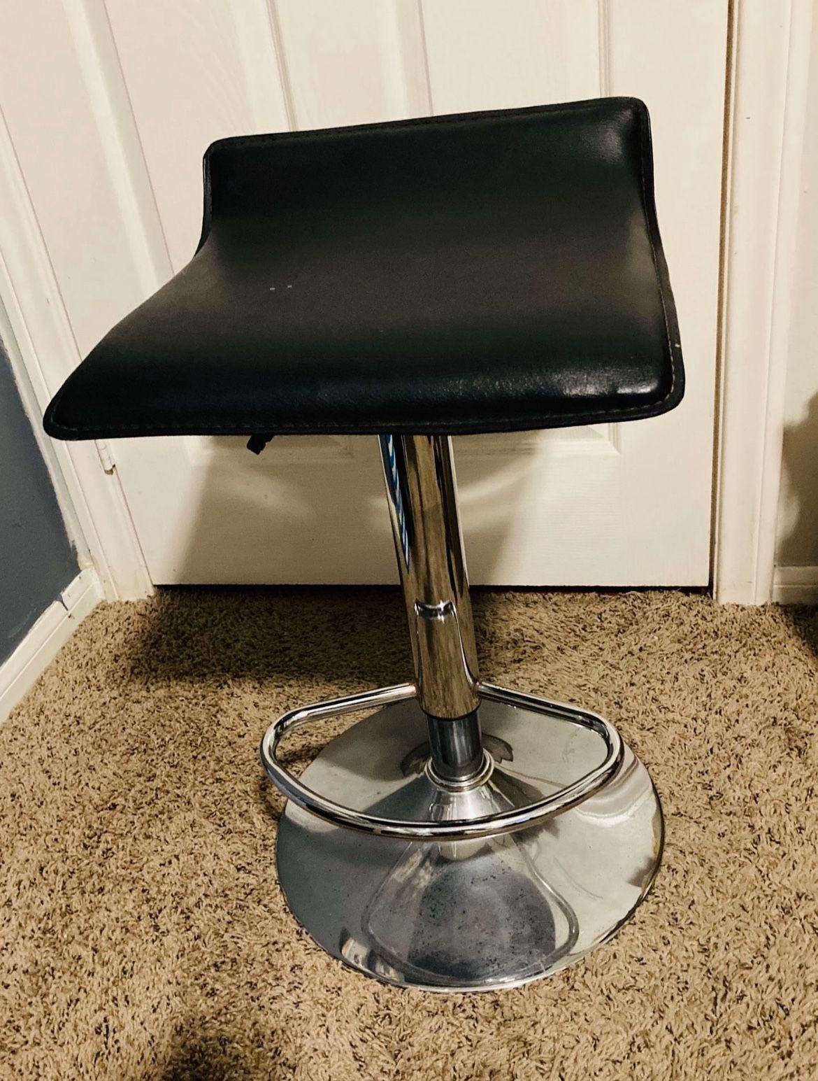 Leather Backless Bar Stool