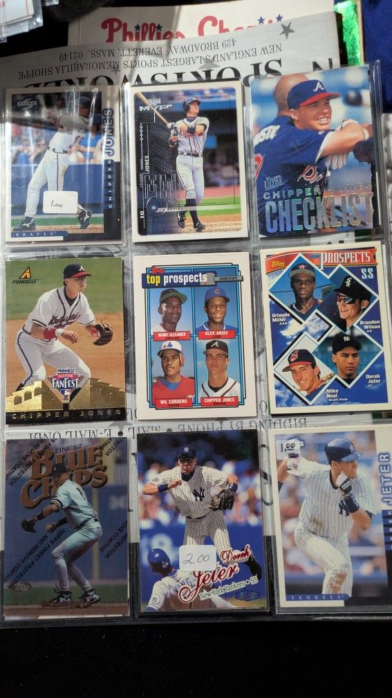 Binder Pages Of Cards 80s To 2000s