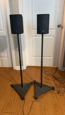 JVC SP-S77 satellite speakers with adjustable stands