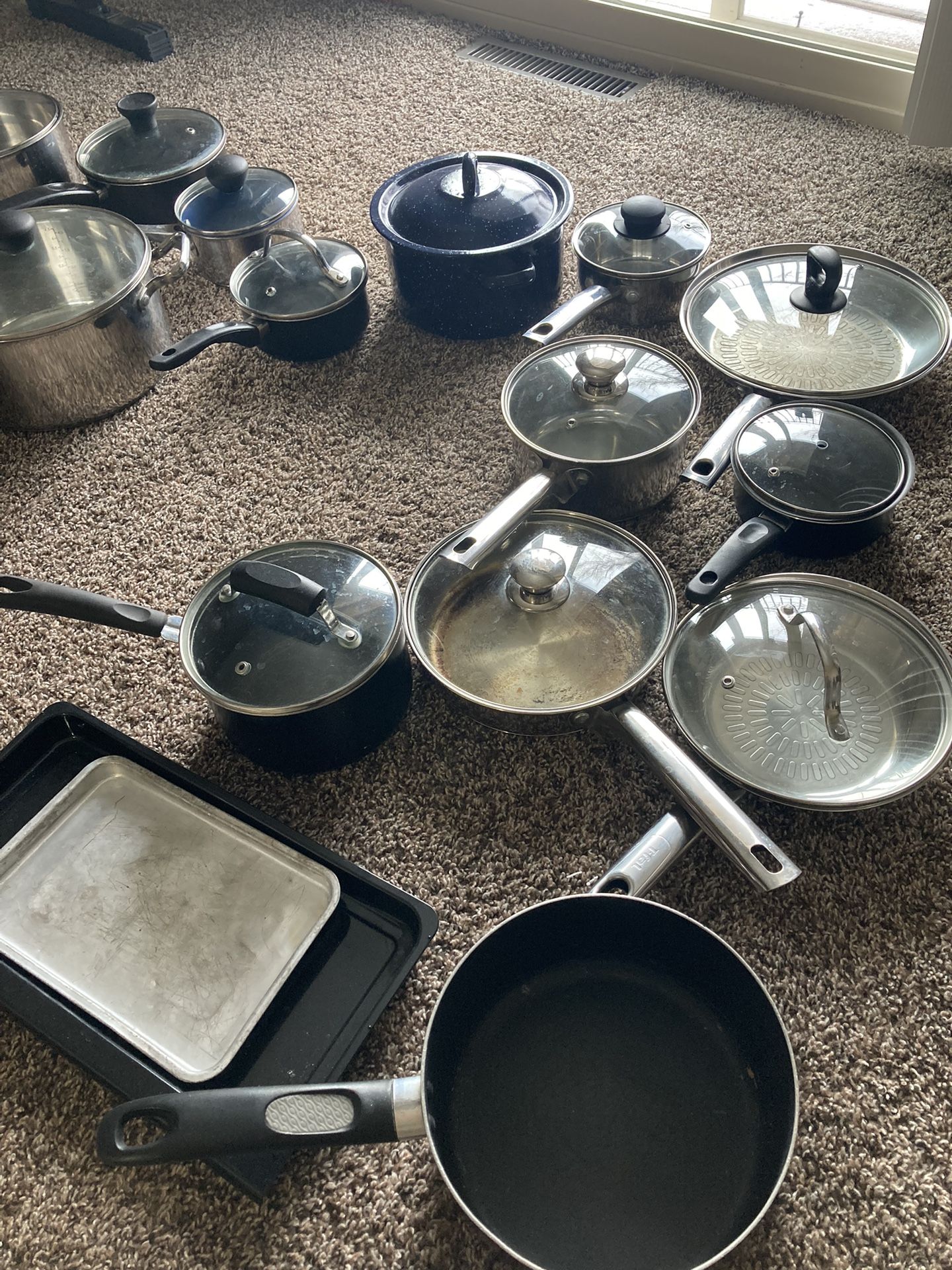 Pots Pans Assorted Kitchenware