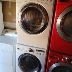 LG Front Load Washer And Stackable Gas Dryer Set 