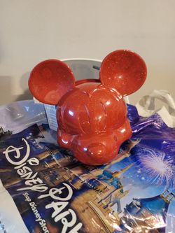 Mickey mouse head purse red/orange - loun