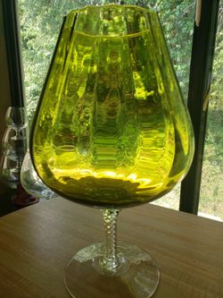 Vintage Large Empoli Glass Brandy Snifter