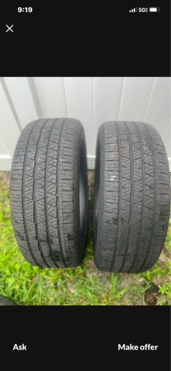 2 tires 255/45/r20  Continental cross contact