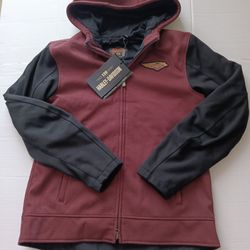 Harley-Davidson Men's 120th Anniversary Deflector Riding Fleece - Rum Raisin & Black