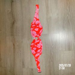 xhiliration pink summer bikini strapless top