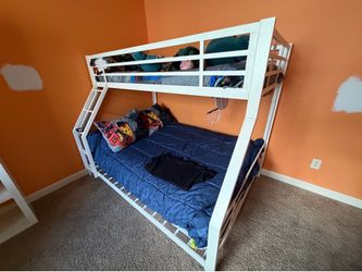 Metal Bunk Bed with Full Size Mattress