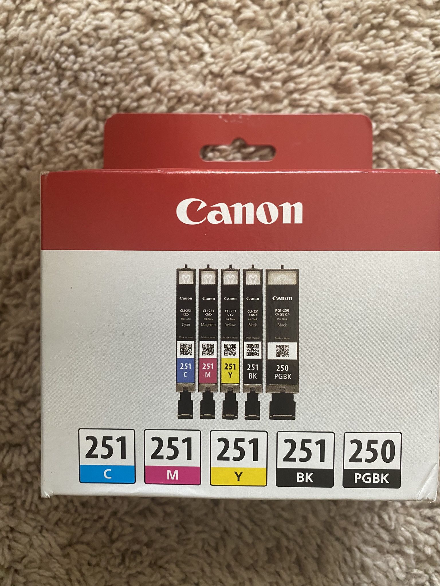 Canon ink 251 + black 250