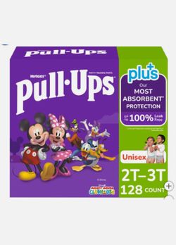 Huggies Pull-Ups Plus Training Pants Unisex, 2T-3T, 128 count