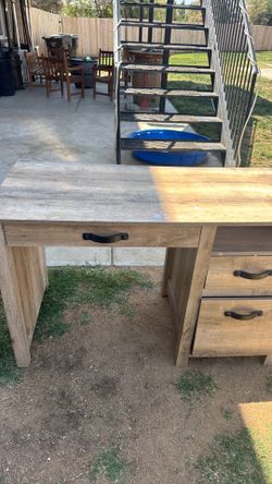 Desk with with a matching storage cabinet