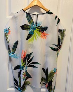 Brand New Liz Claiborne Career Tropical Print Blouse Top women’s size XL NWT - Simi Valley