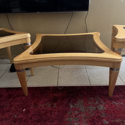 Designer Coffee Table With Matching End Tables 