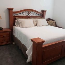 King bedroom set (mattress and box springs not included)