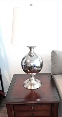 2 SILVER BALL LAMPS