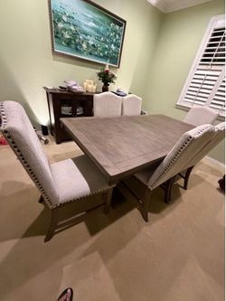 6 seat dining table and chairs