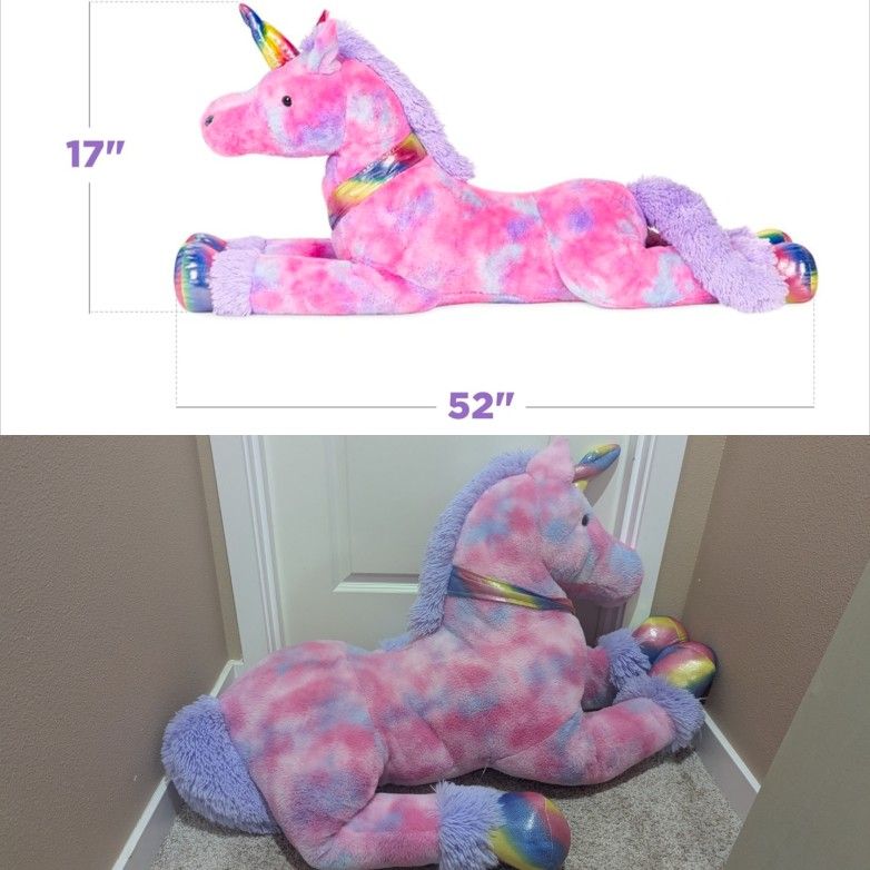 Giant 52" unicorn stuffed animal 