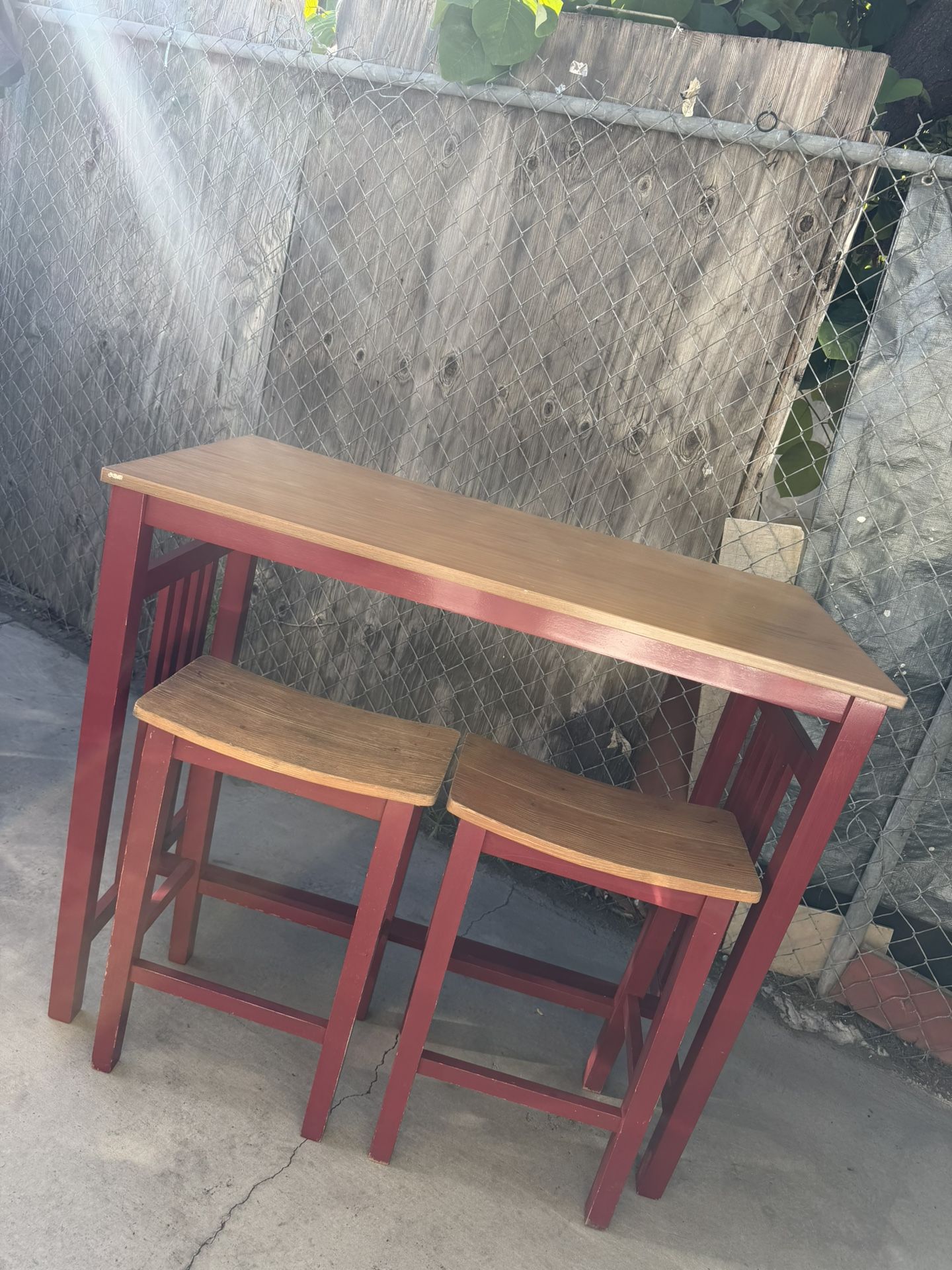 Table And Two bar Stools