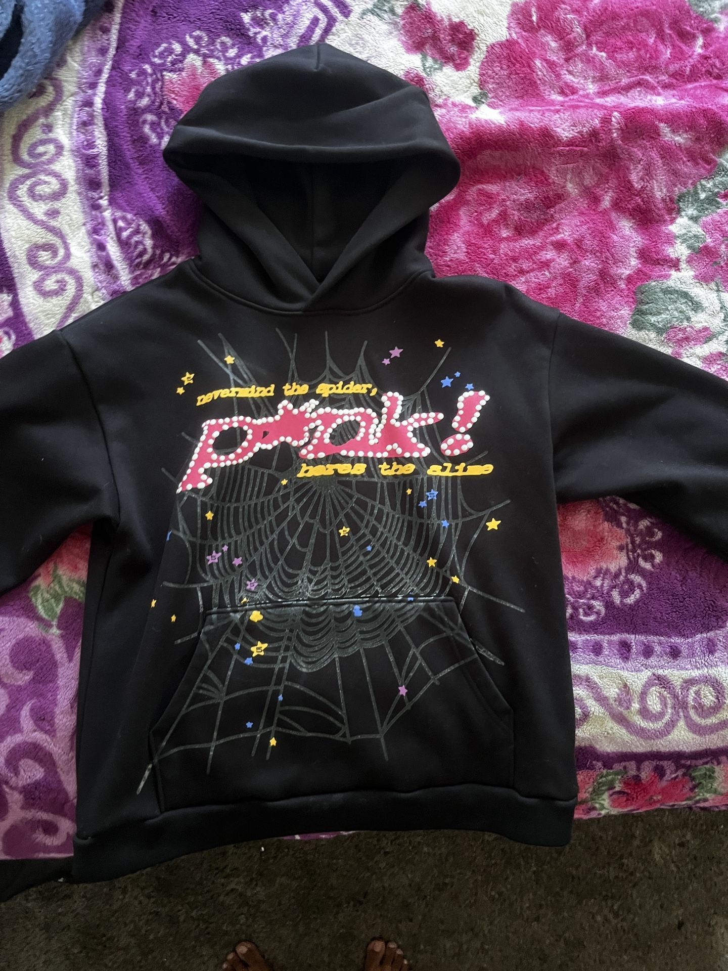 Pink! Sp5der Hoodie   Size/small