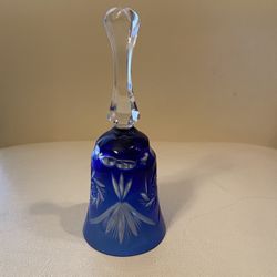 Vintage Blue Crystal Bell 