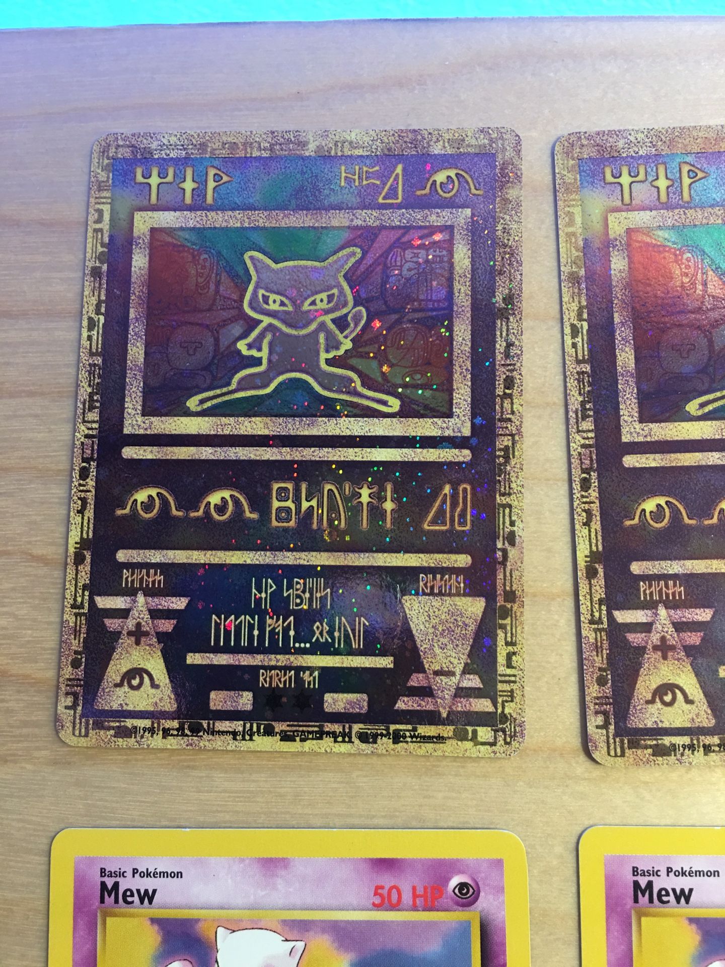 Classic Holographic Ancient Mew & Classic Non-Holo Mew Pokemon Card Lot ...