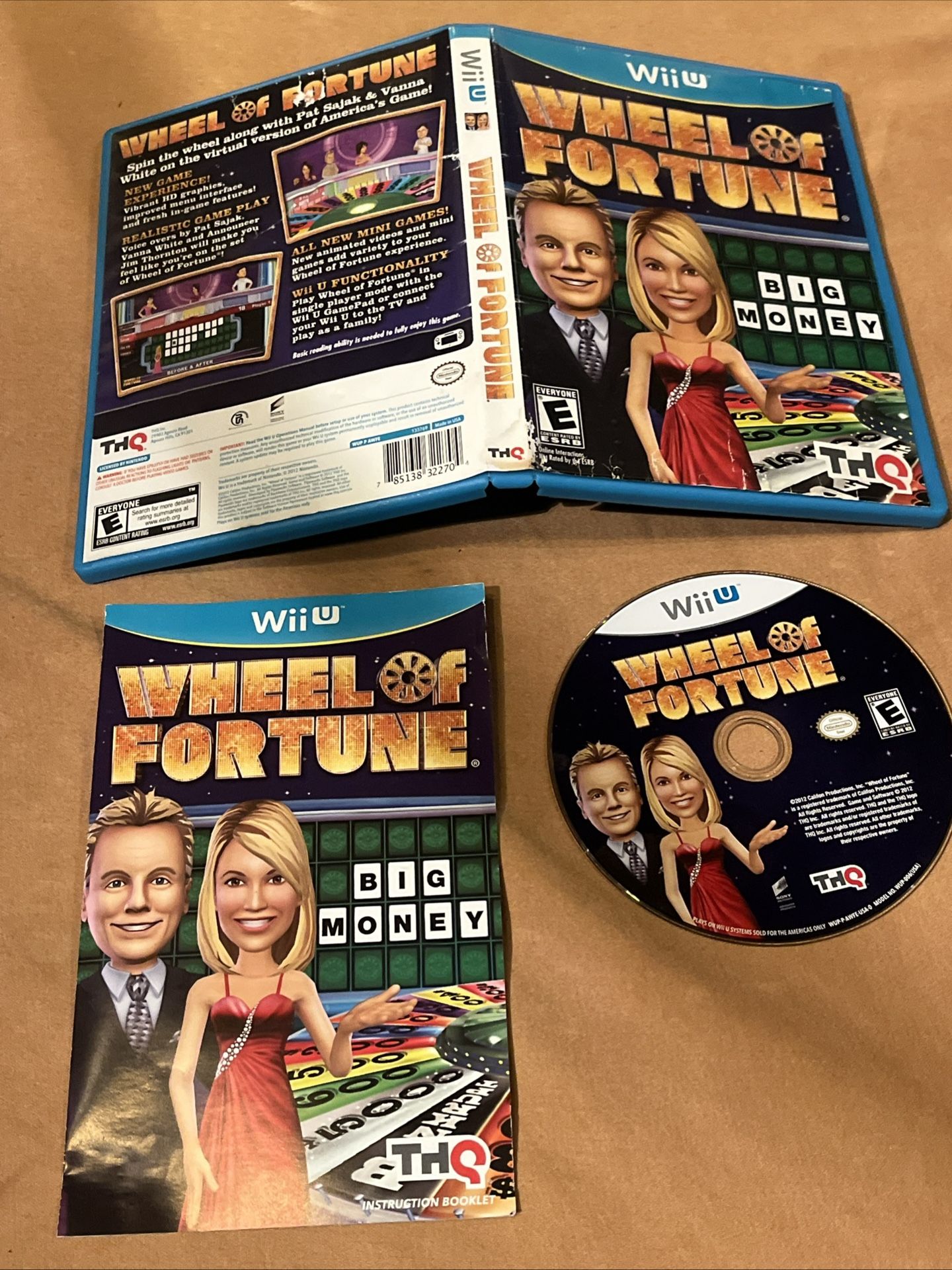 Wheel Of Fortune (Nintendo Wii U, 2012) Authentic Complete CIB