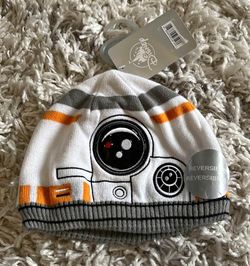 NWT Disney Store Star Wars Bb8 Beanie Knit Hat Kids Xs / S