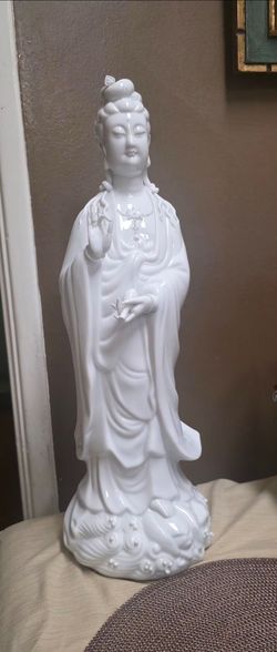 Chinese Blanc Porcelain 18" Tall