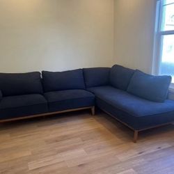 Blue Sectional Couch 