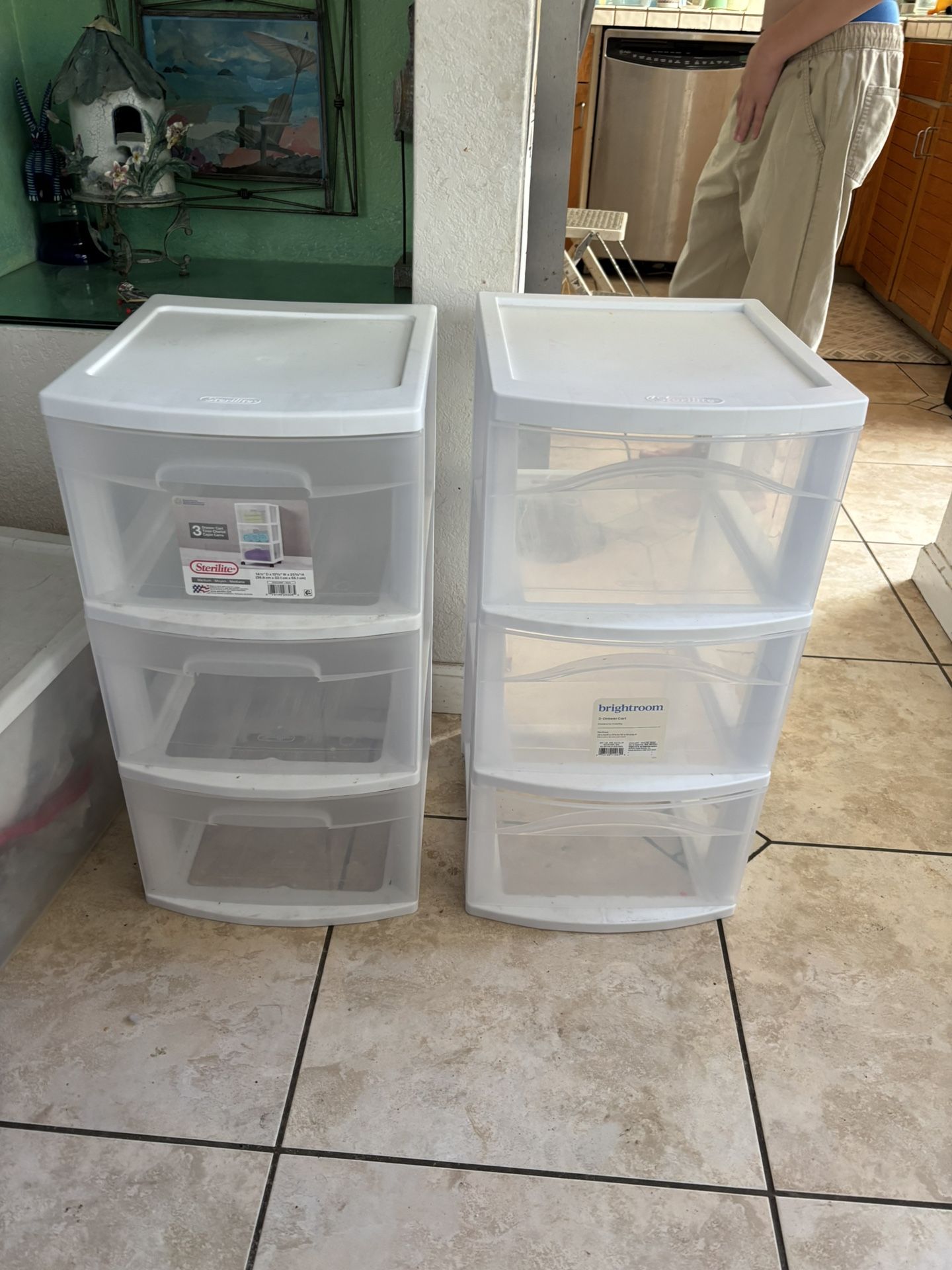 A Lot Of Two Plastic Sterilite Drawers