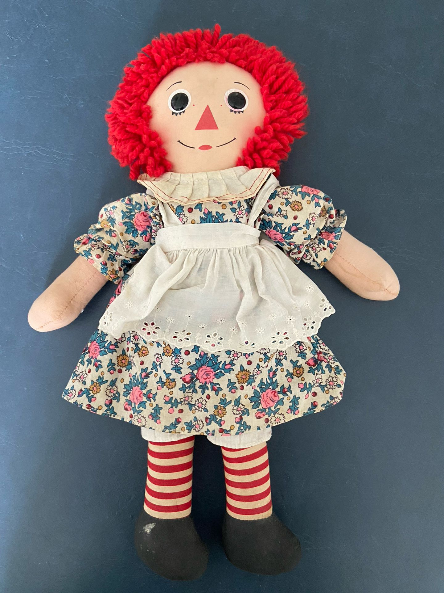 Vintage 19” Raggedy Ann Doll With I Love You Heart On Her Chest