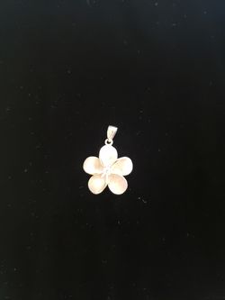 Hawaiian Flower Sterling Silver Pendant