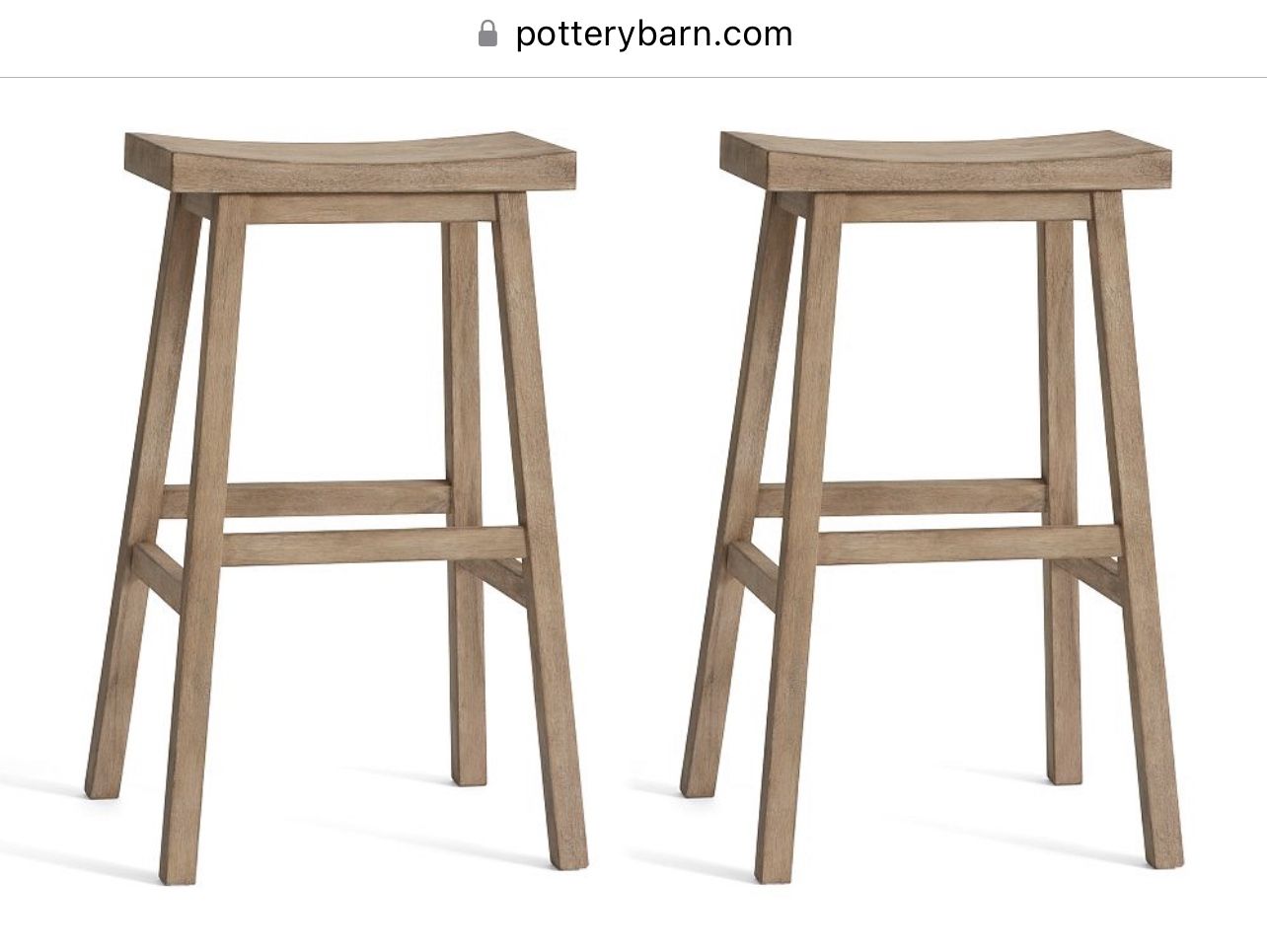 Pottery Barn Counter Stool In Seadrift, Set Of 2. 