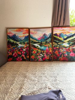 3 Flowers Frames 24x16”
